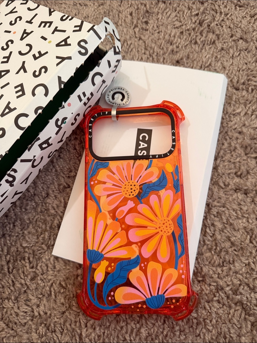 Casetify Orange Floral iPhone 17 Pro Max Case + Magnet Ring